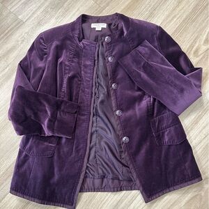 Coldwater Creek Purple Velvet Blazer